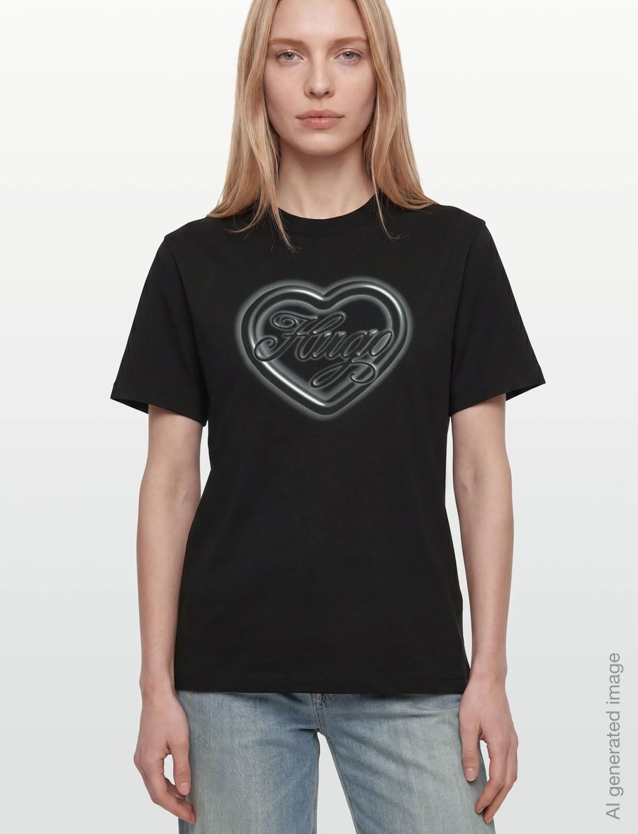 HUGO BLUE - Vintage Tee_B_8 - t-shirts - black - 3