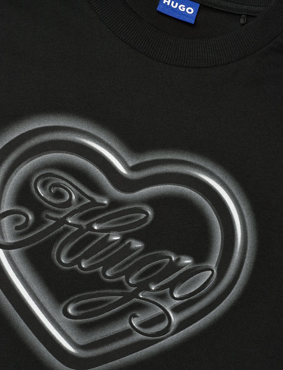 HUGO BLUE - Vintage Tee_B_8 - t-shirts - black - 5