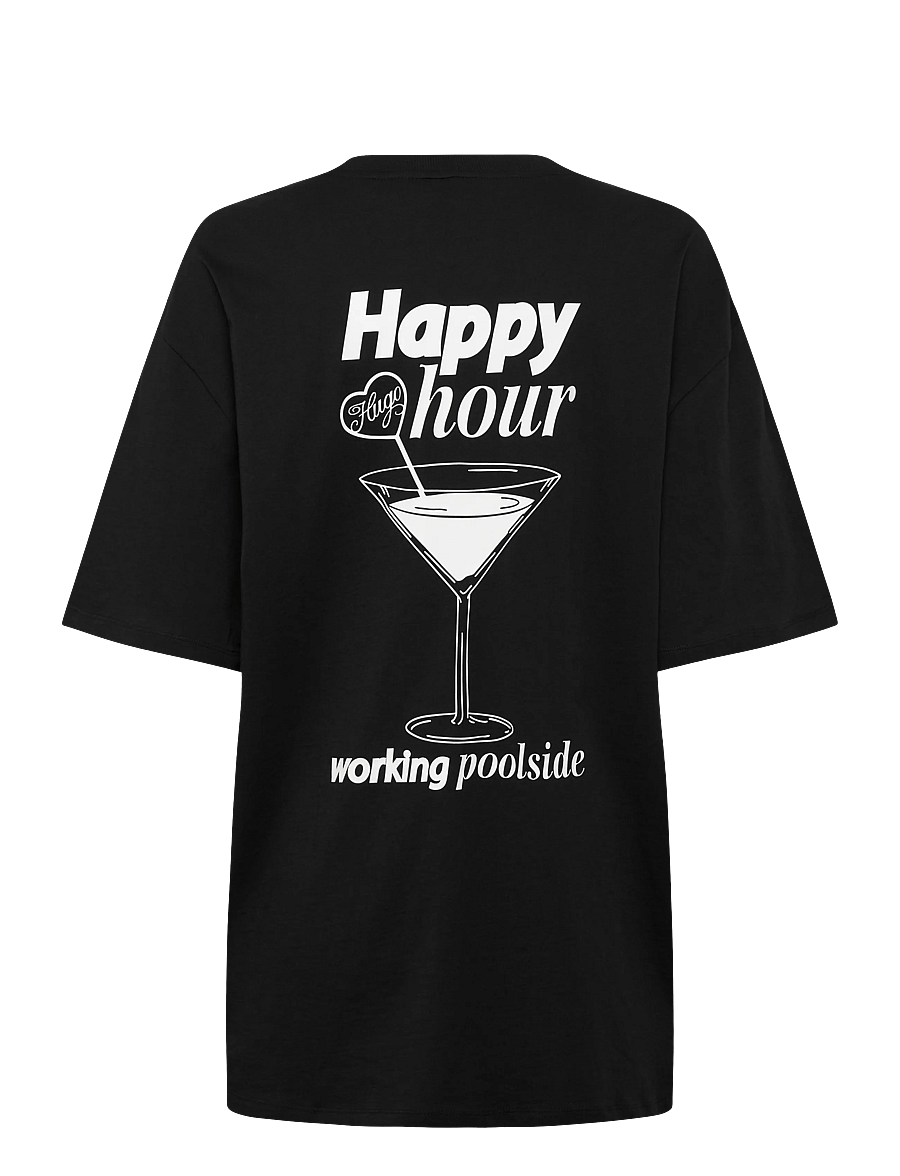 HUGO BLUE - Oversized_Tee_B_10 - t-shirts - black - 2
