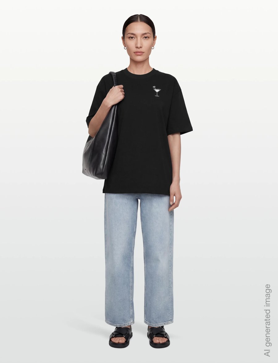 HUGO BLUE - Oversized_Tee_B_10 - t-shirts - black - 0