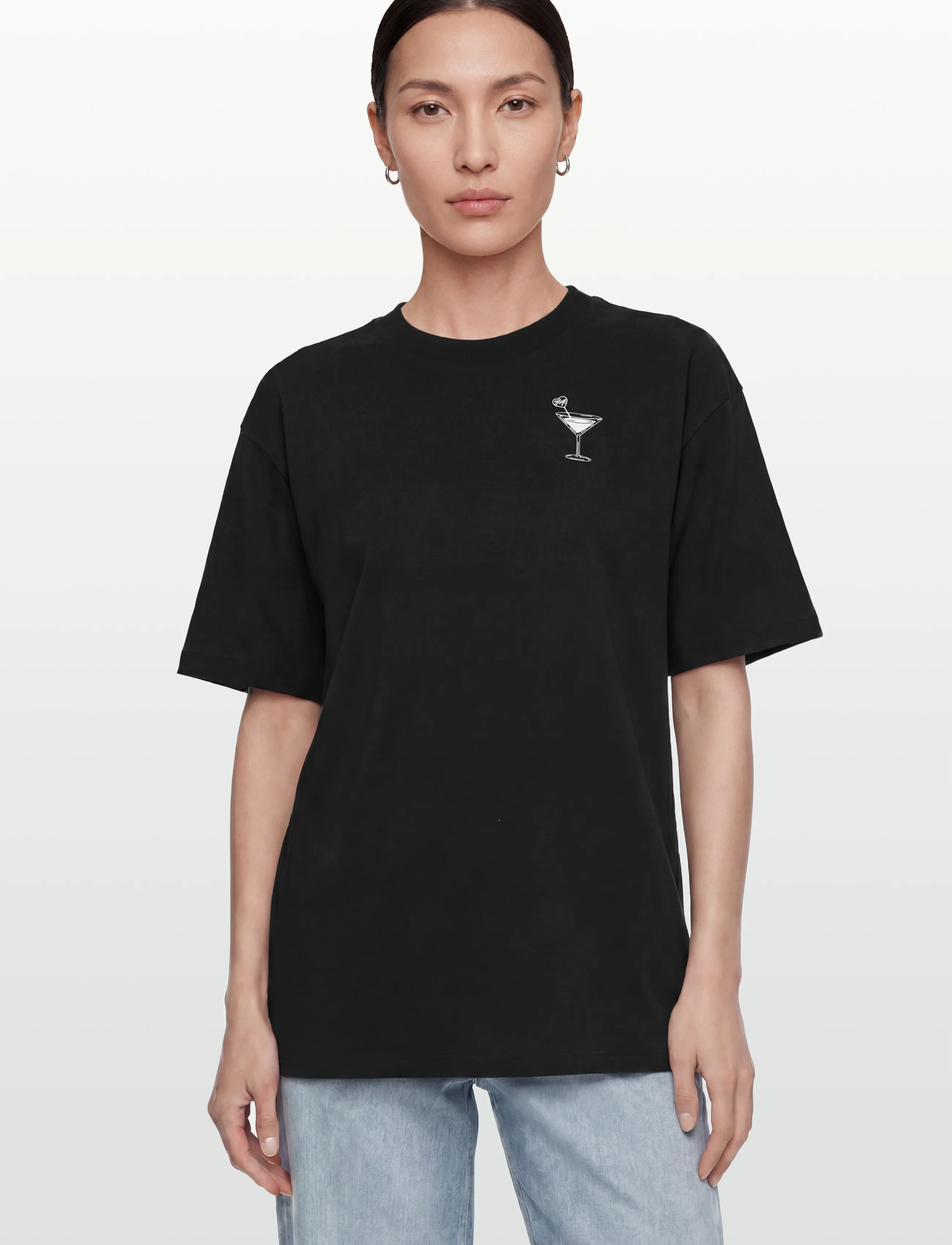 HUGO BLUE - Oversized_Tee_B_10 - t-shirts - black - 3