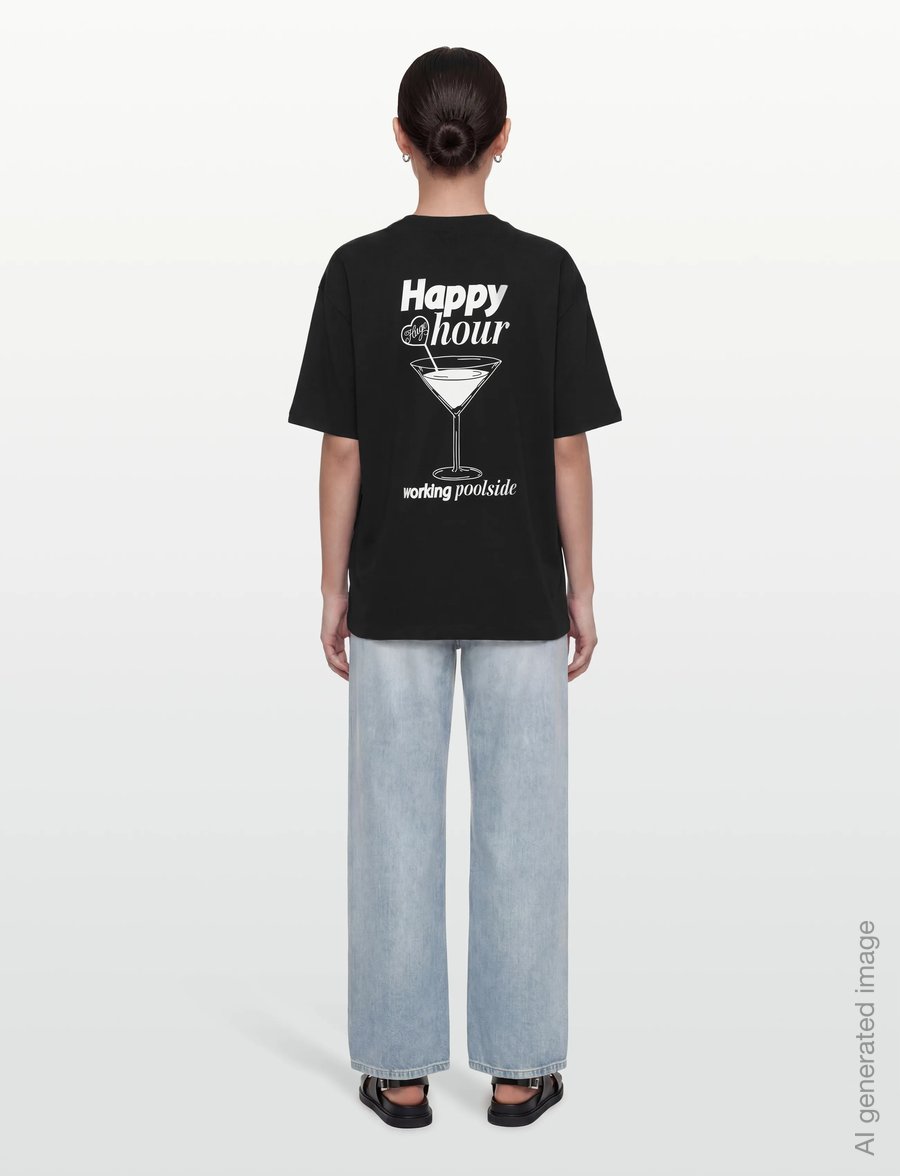 HUGO BLUE - Oversized_Tee_B_10 - t-shirts - black - 4