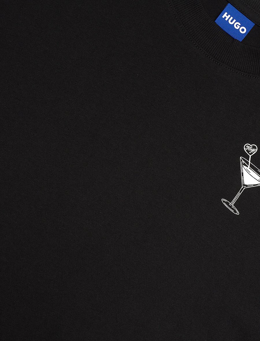 HUGO BLUE - Oversized_Tee_B_10 - t-shirts - black - 5