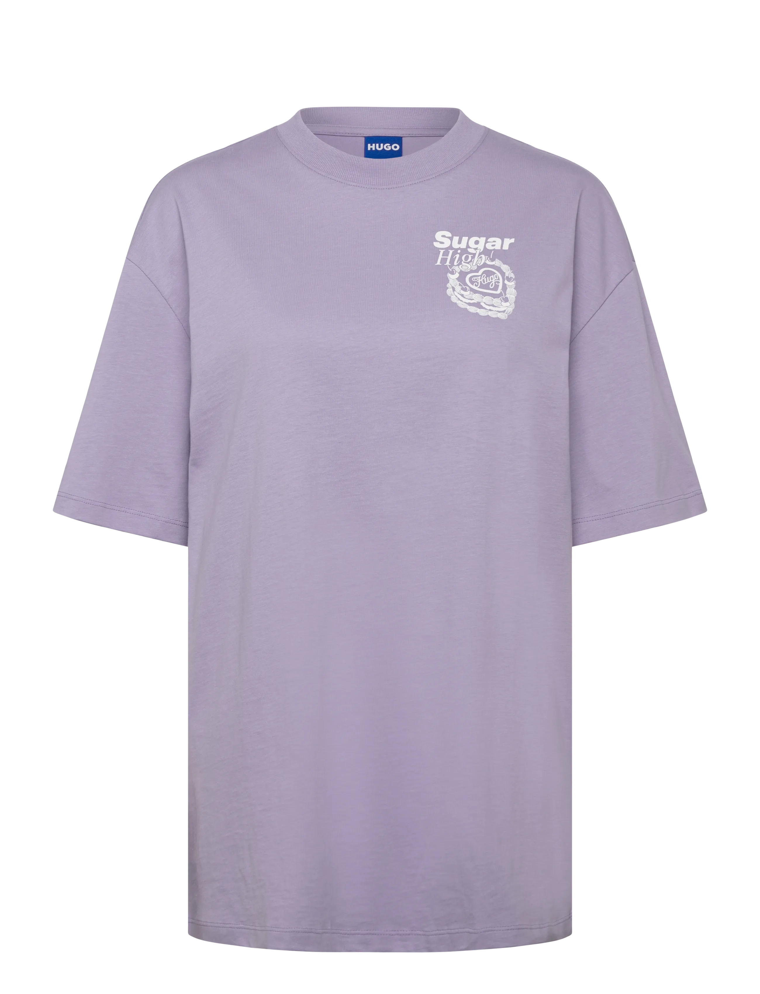 HUGO BLUE Oversized_Tee_B_10 - Tøj - BRIGHT PURPLE / purple