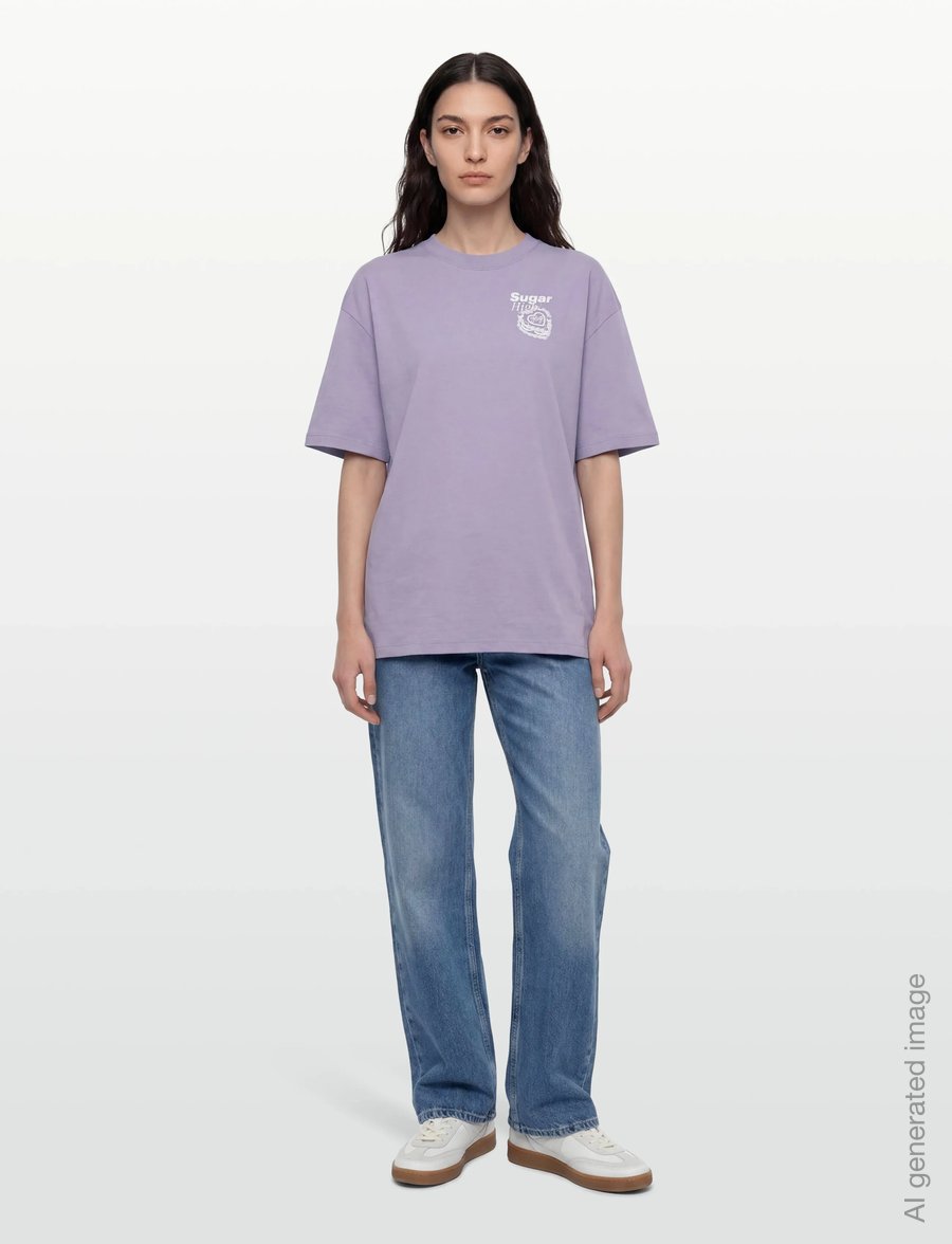 HUGO BLUE - Oversized_Tee_B_10 - t-shirts - bright purple - 0
