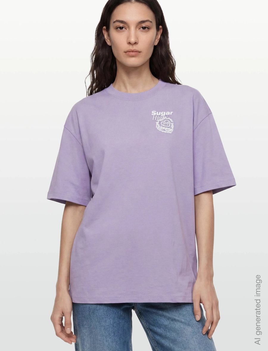 HUGO BLUE - Oversized_Tee_B_10 - t-shirts - bright purple - 3