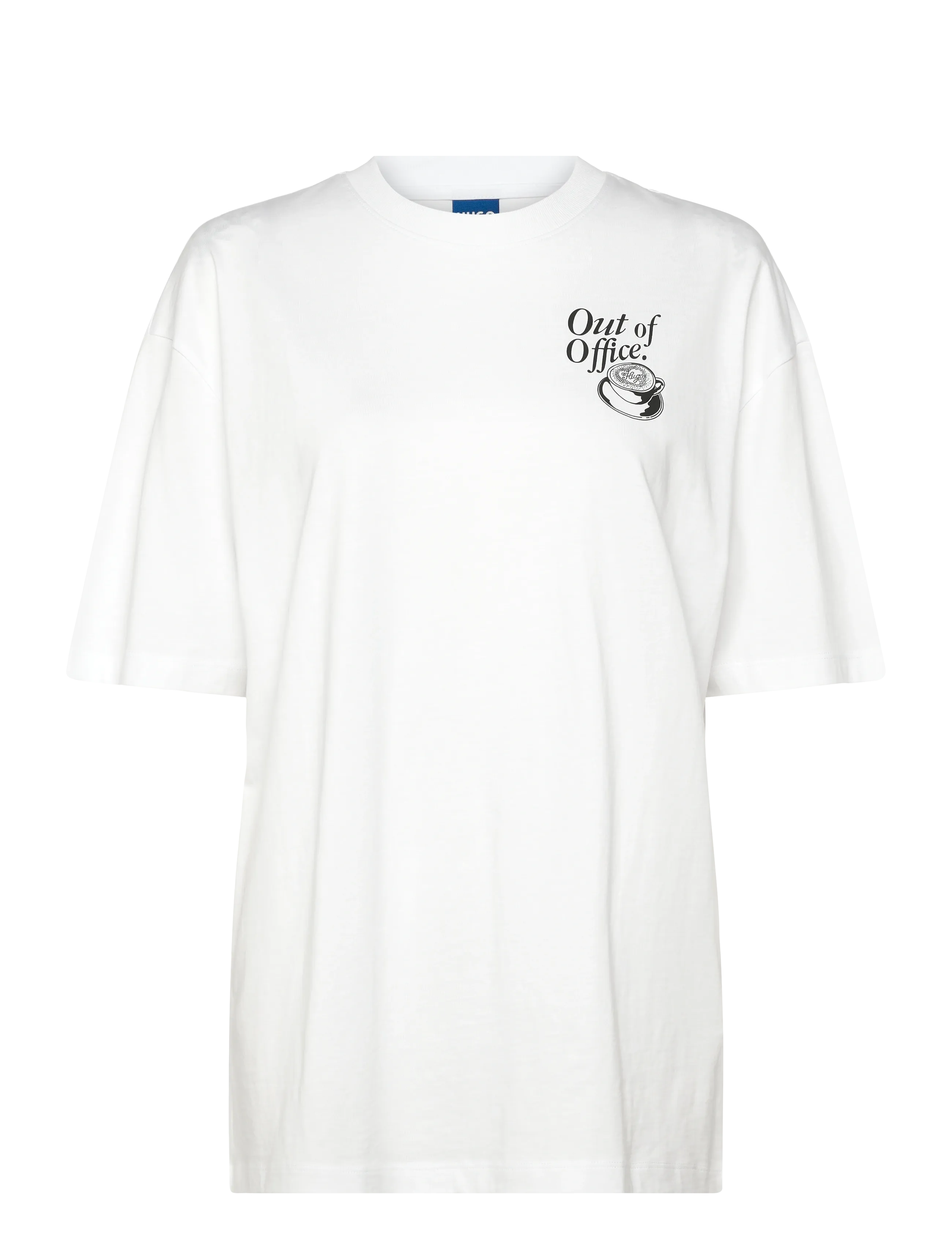 HUGO BLUE Oversized_Tee_B_10 - Tøj - WHITE / white