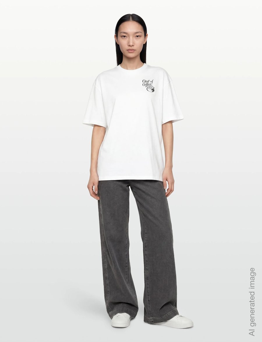 HUGO BLUE - Oversized_Tee_B_10 - t-shirts - white - 0