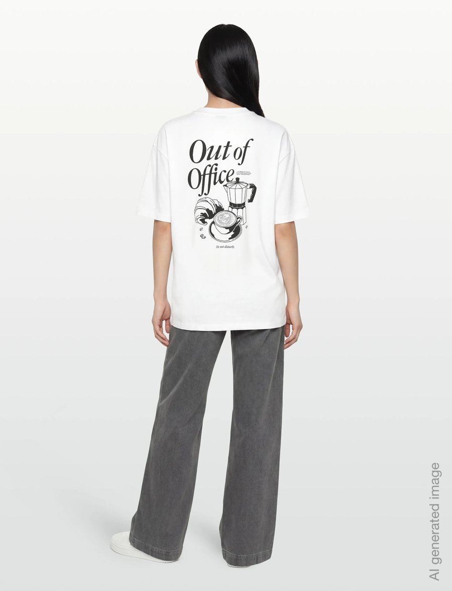 HUGO BLUE - Oversized_Tee_B_10 - t-shirts - white - 4