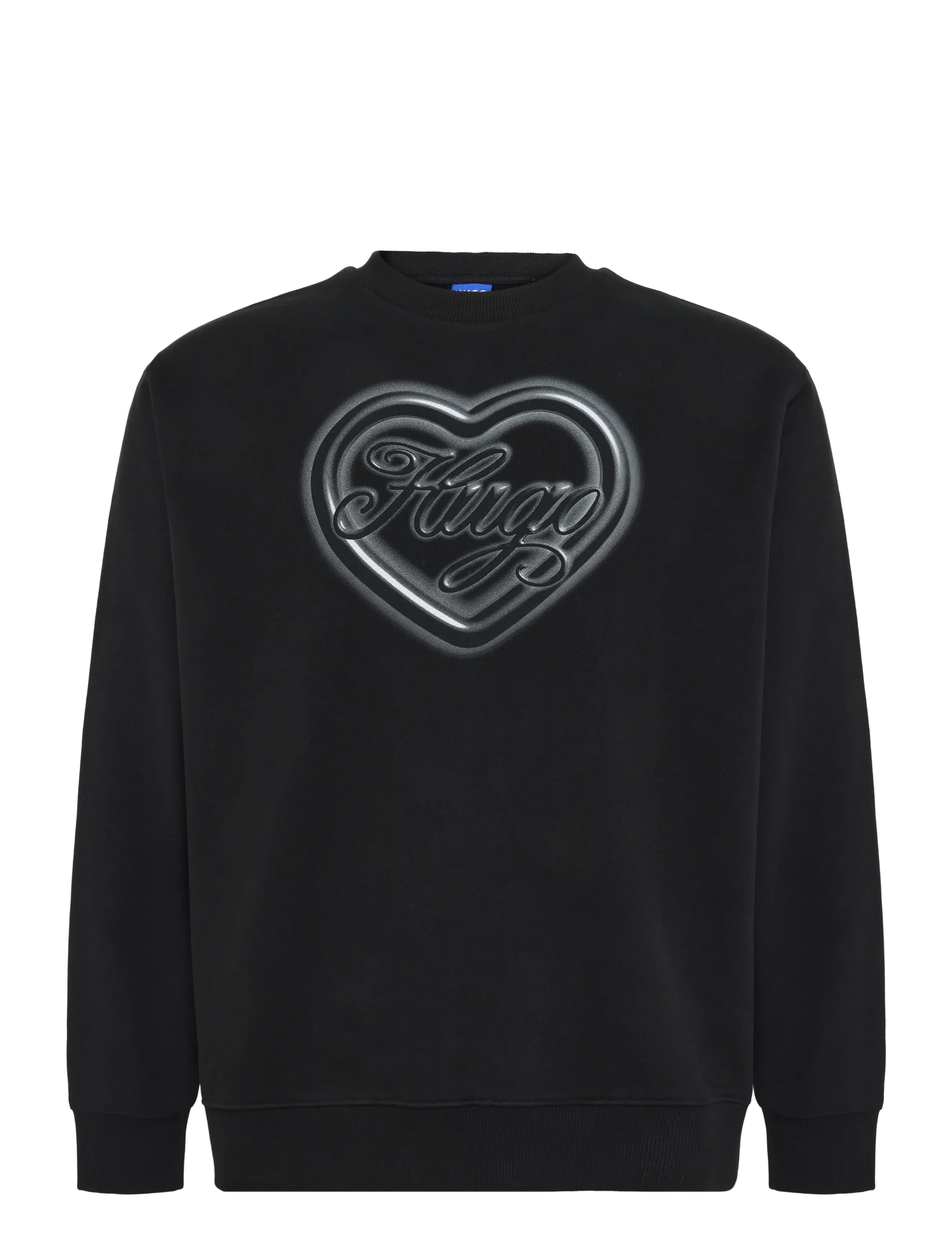 HUGO BLUE Classic Crew_B_3, L, Black, Sweatshirts & Hættetrøjer > Sweatshirts, Dame
