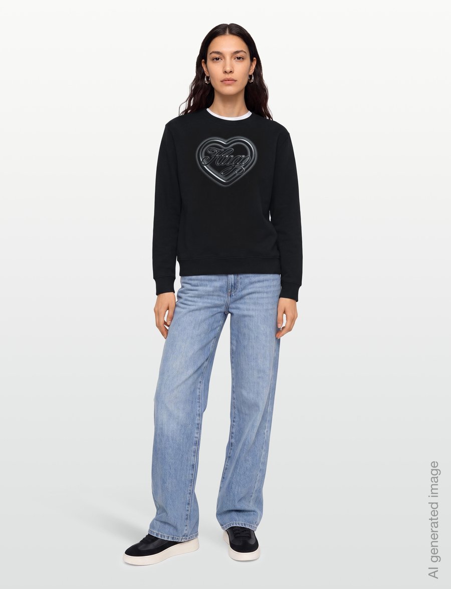 HUGO BLUE - Classic Crew_B_3 - sweatshirts - black - 0