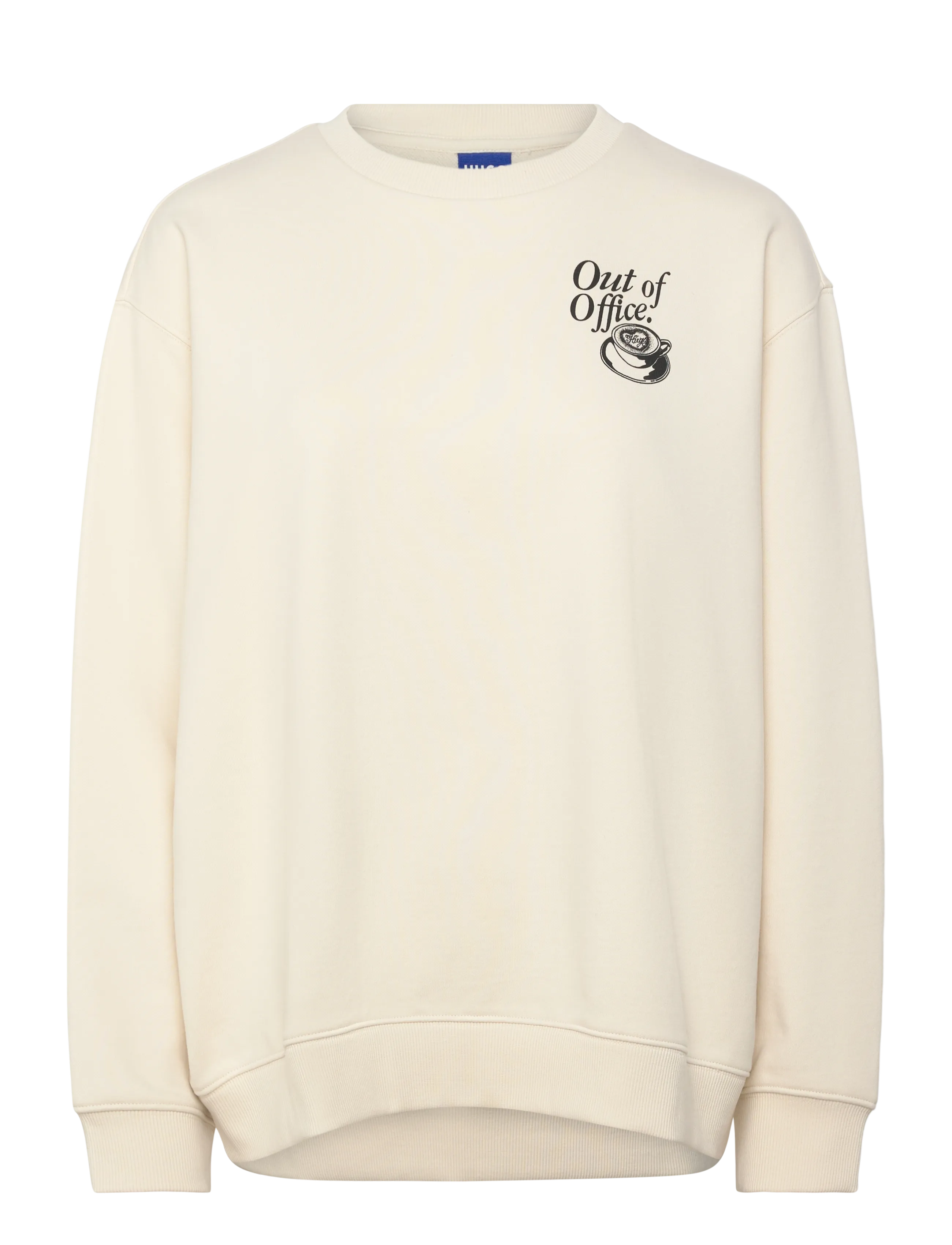 HUGO BLUE Classic Crew_B_3 - Riided - OPEN WHITE / cream