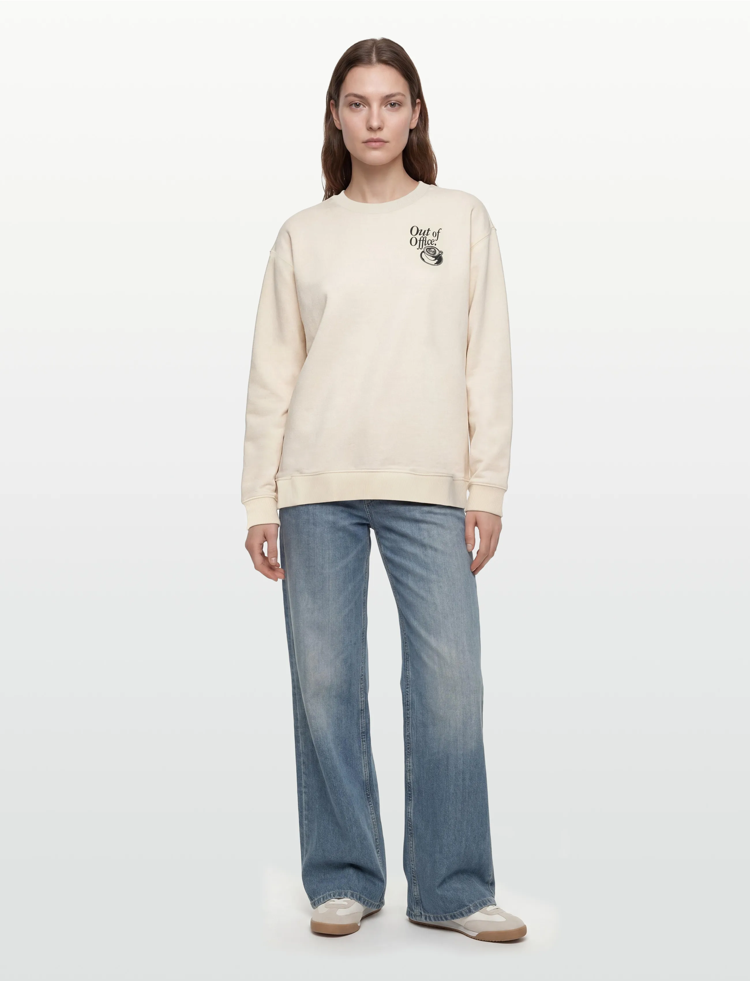HUGO BLUE - Classic Crew_B_3 - dressipluusid ja kapuutsiga dressipluusid - open white - 0
