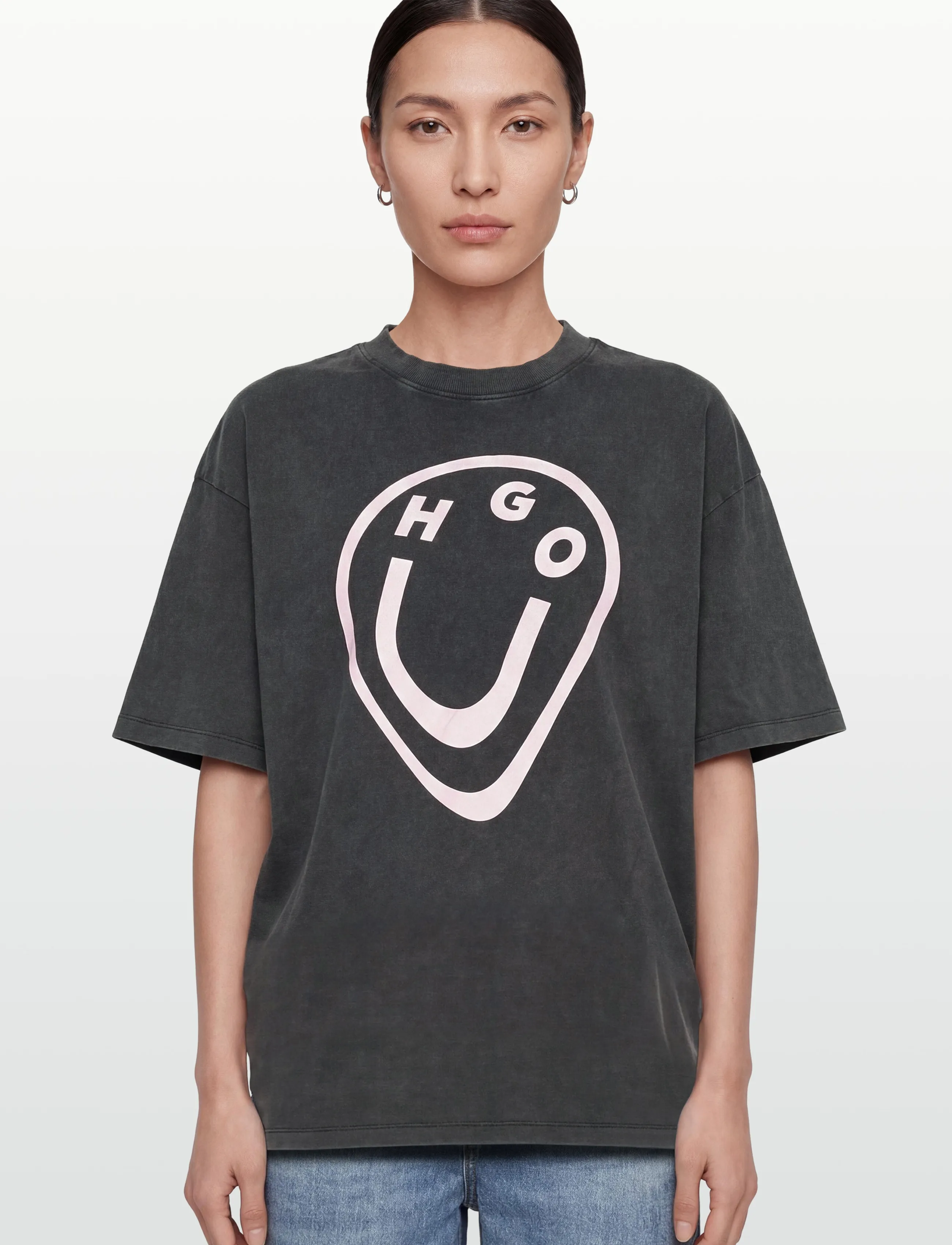 HUGO BLUE - Oversized_Tee_B_11 - t-särgid - black - 3