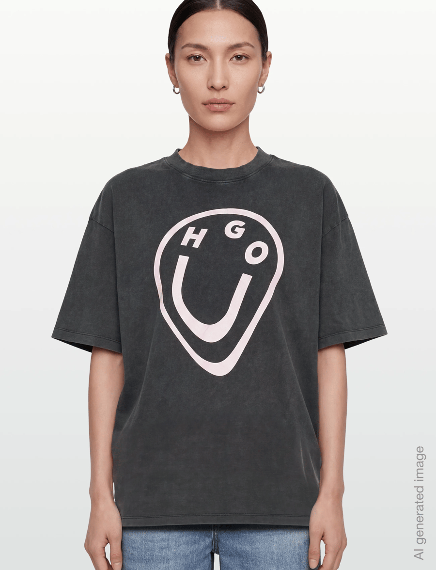 HUGO BLUE - Oversized_Tee_B_11 - t-särgid - black - 3