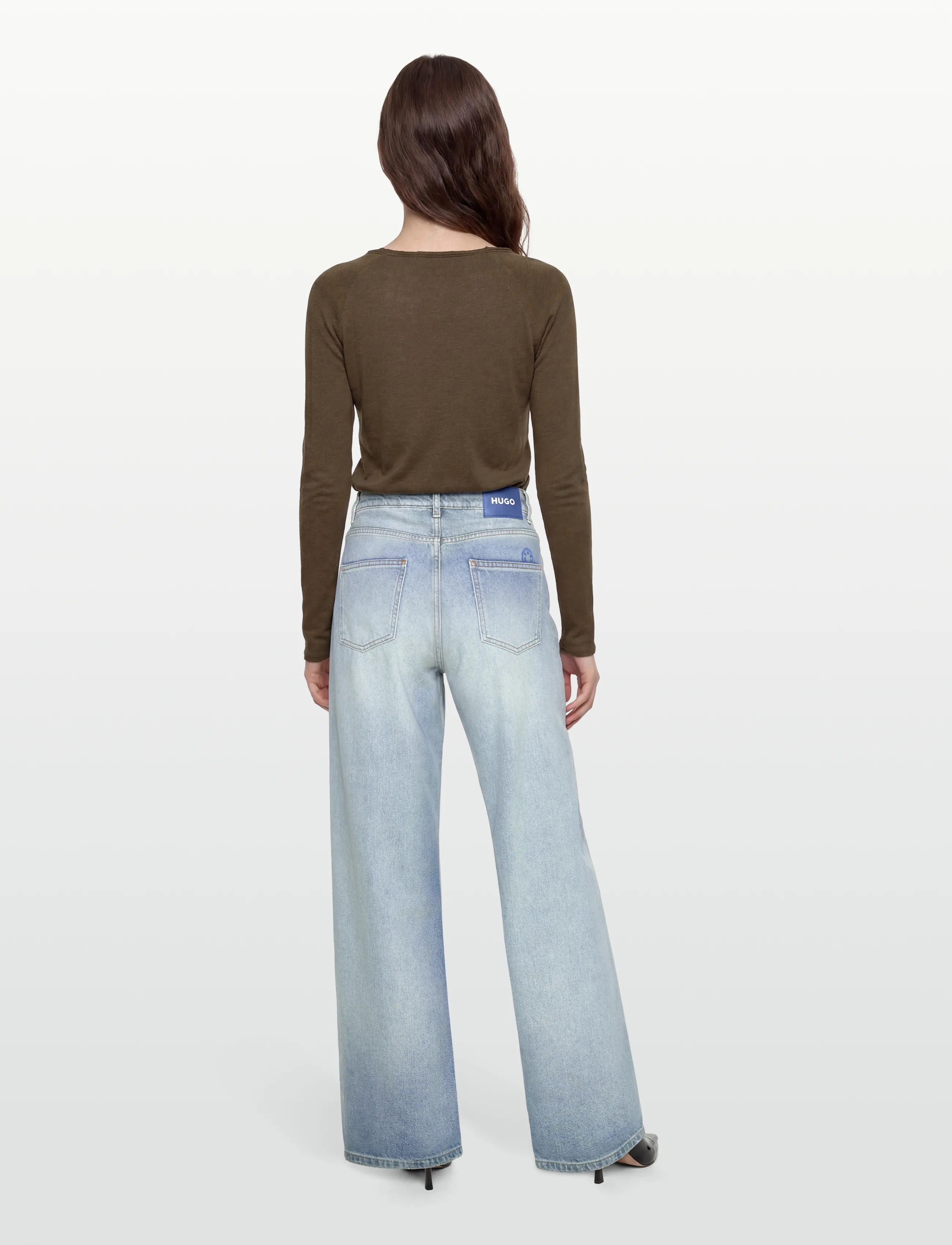 HUGO BLUE - Leni_S_B - wide leg jeans - turquoise/aqua - 4