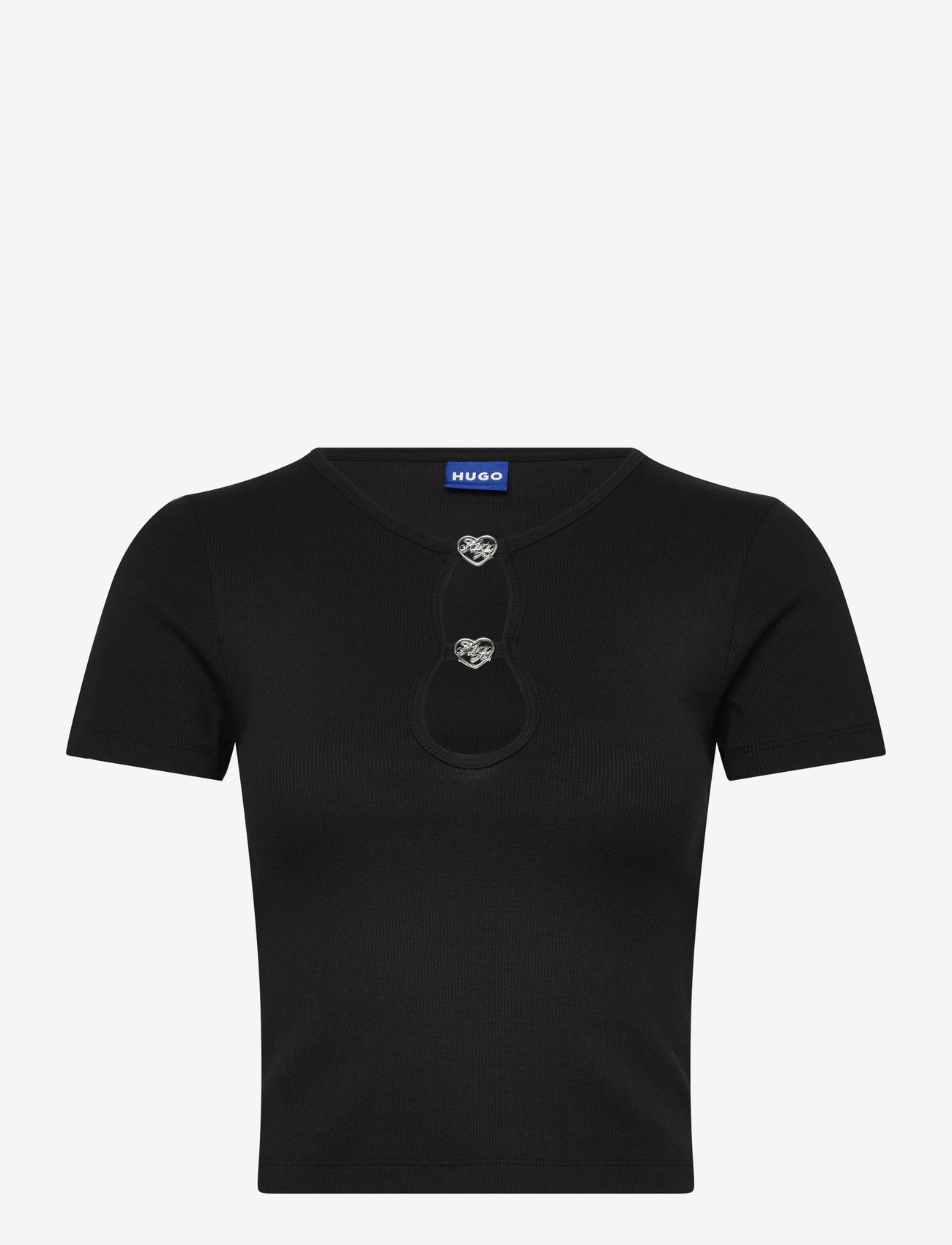 HUGO BLUE - Diheart_B - crop tops - black - 1