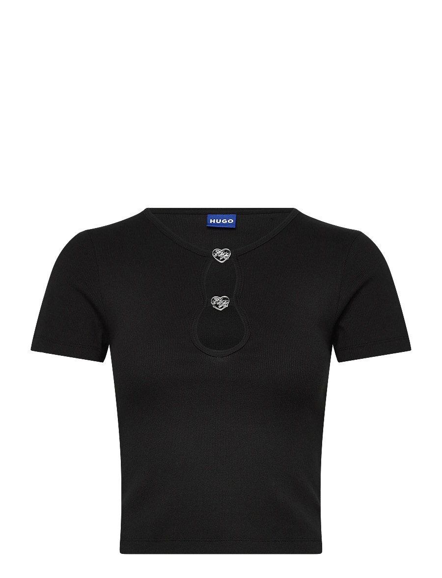 HUGO BLUE - Diheart_B - crop tops - black - 1
