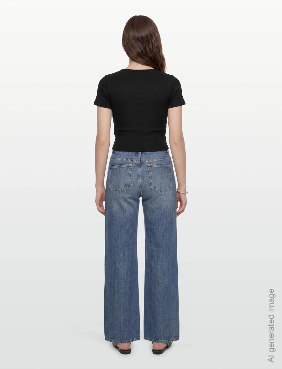 HUGO BLUE - Diheart_B - crop tops - black - 4