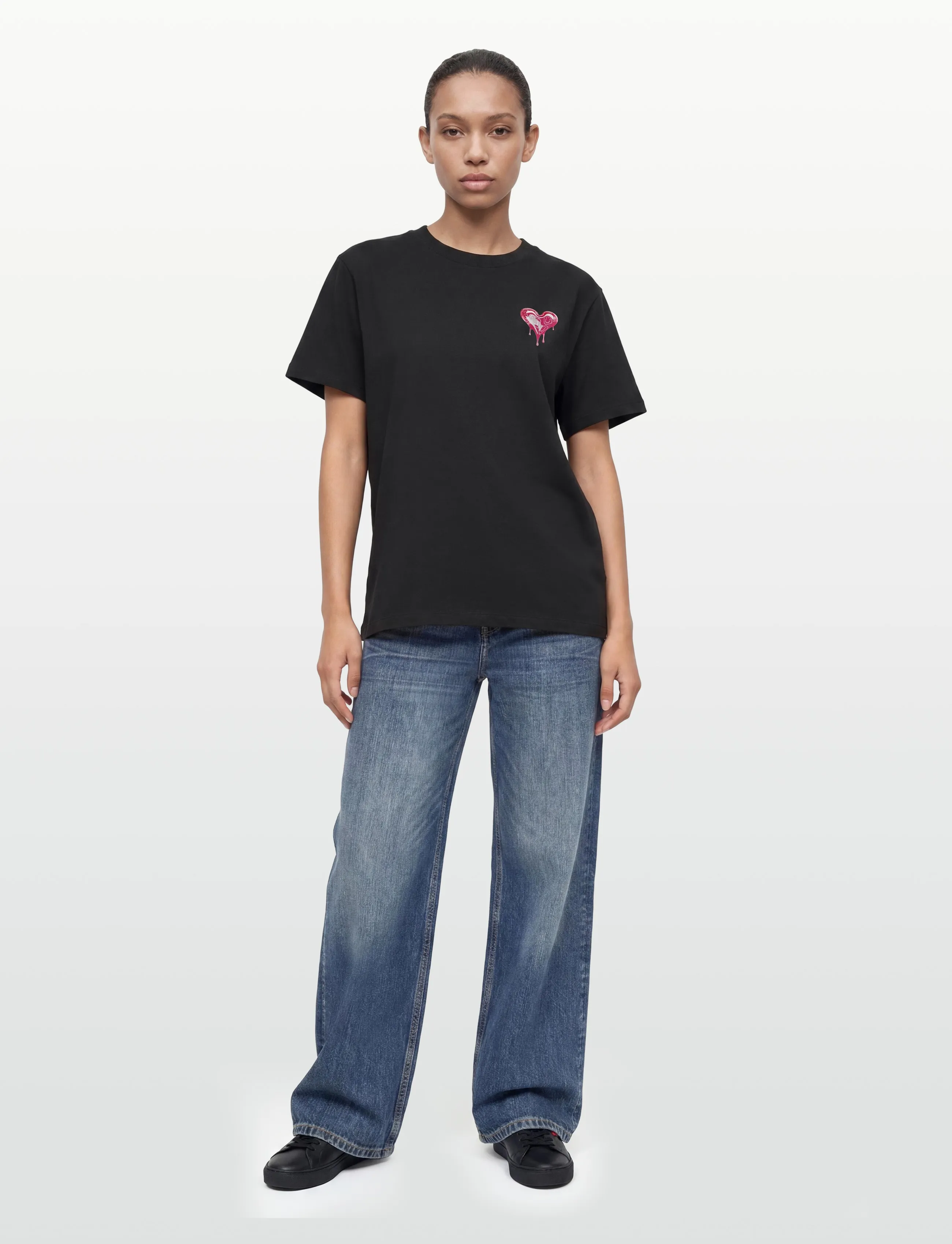 HUGO BLUE - Vintage_Tee_B_9 - black - 0