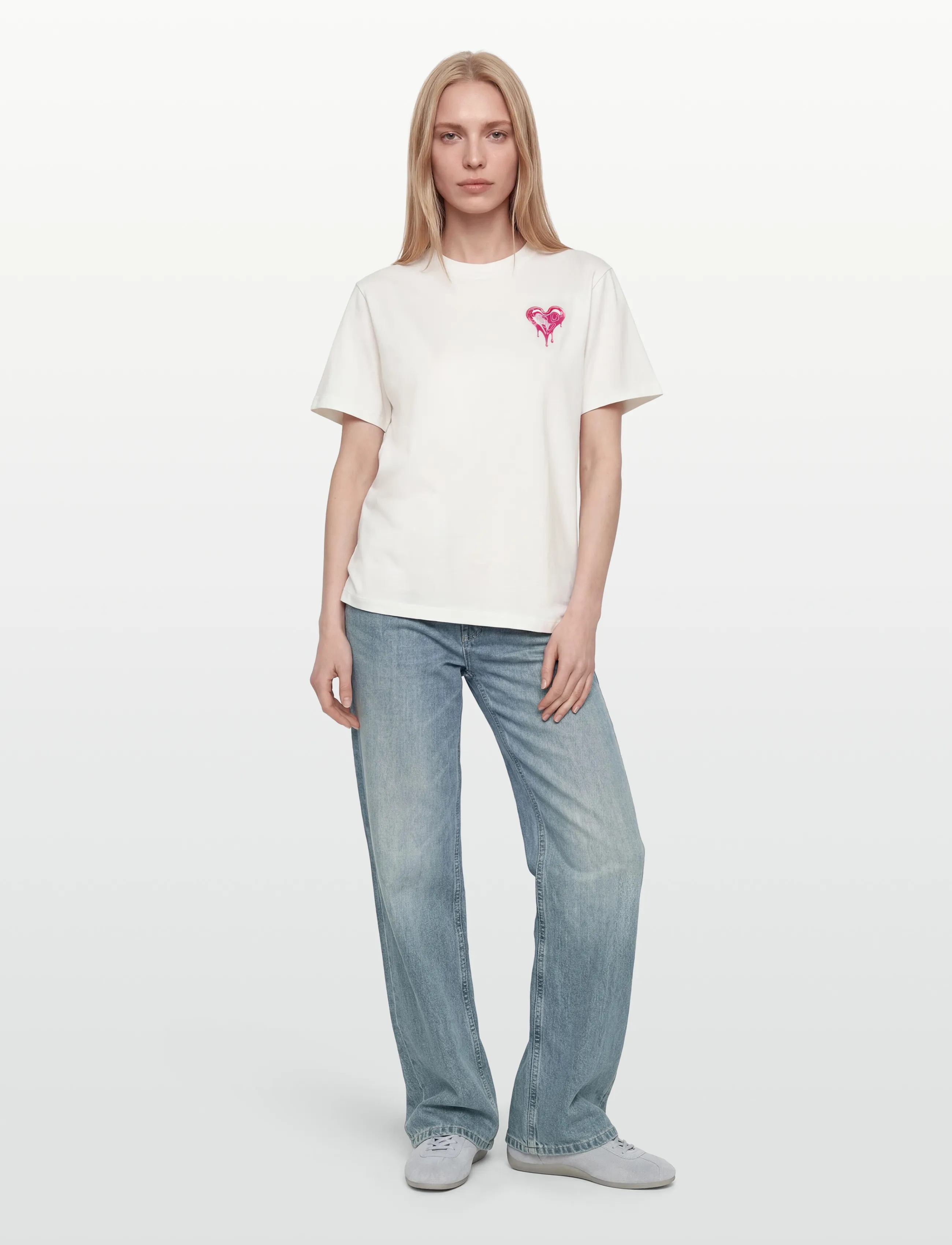 HUGO BLUE - Vintage_Tee_B_9 - natural - 0