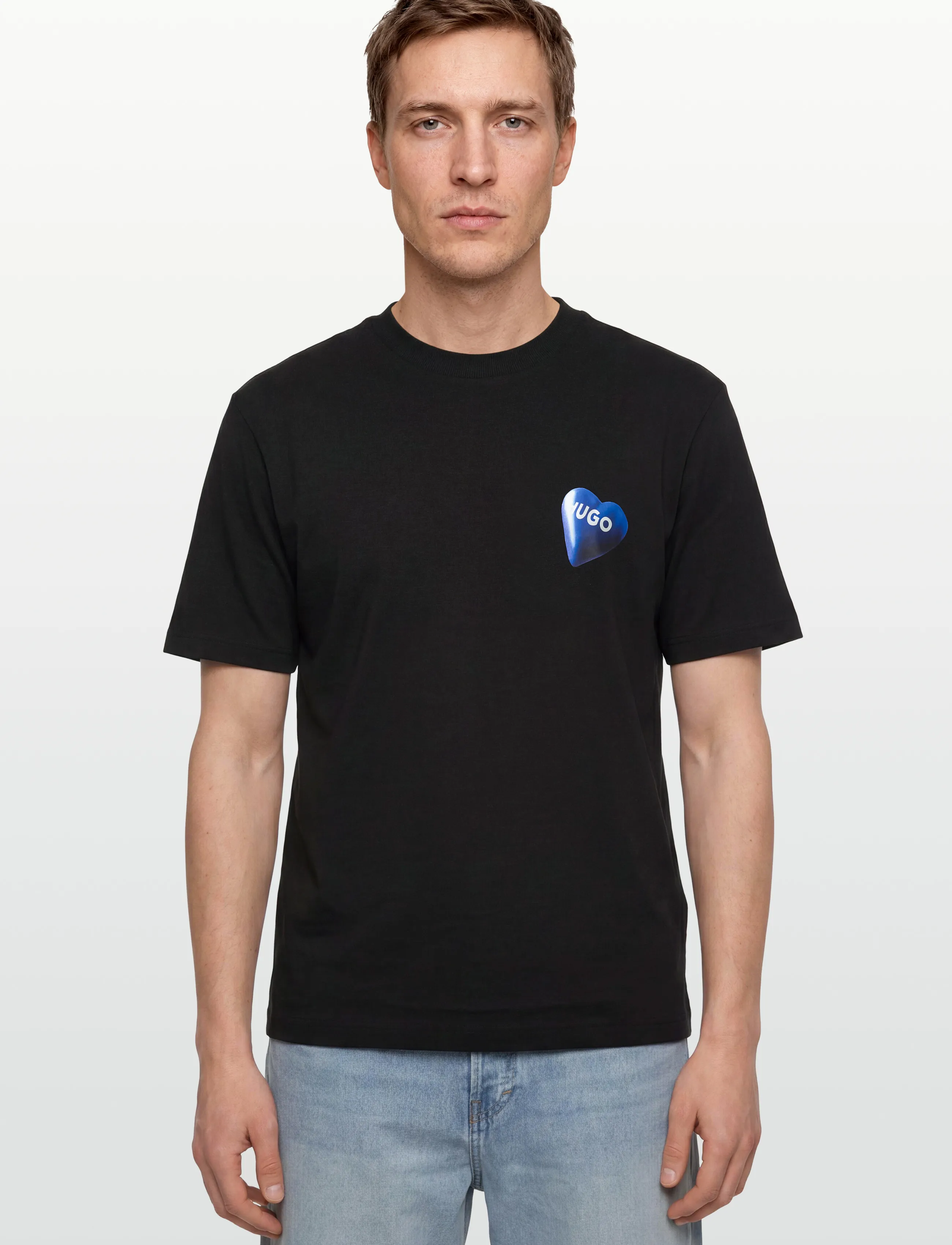 HUGO BLUE - Nalentinio - kurzärmelige - black - 3