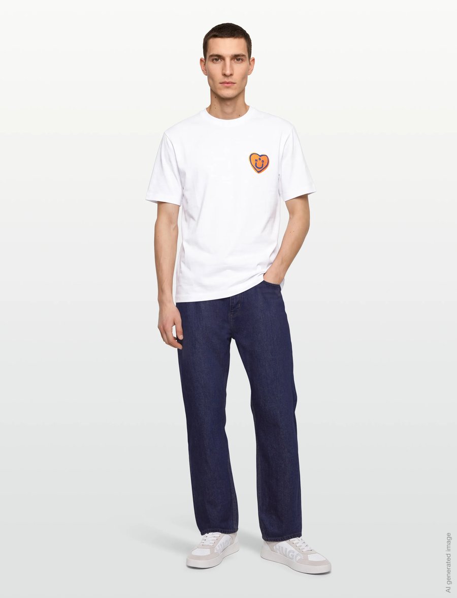 HUGO BLUE - Nalentinio - kurzärmelige t-shirts - white - 0