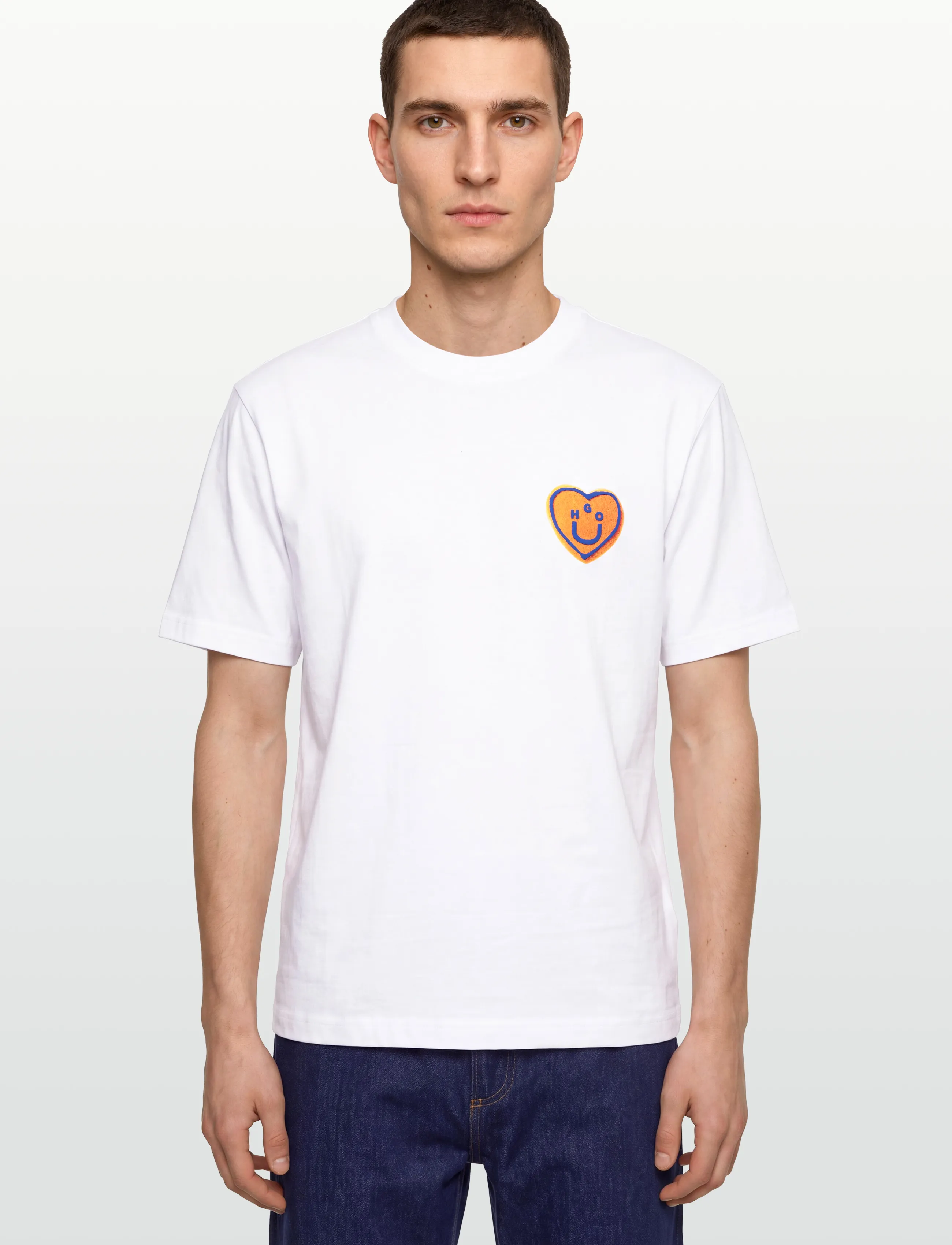 HUGO BLUE - Nalentinio - kurzärmelige t-shirts - white - 3