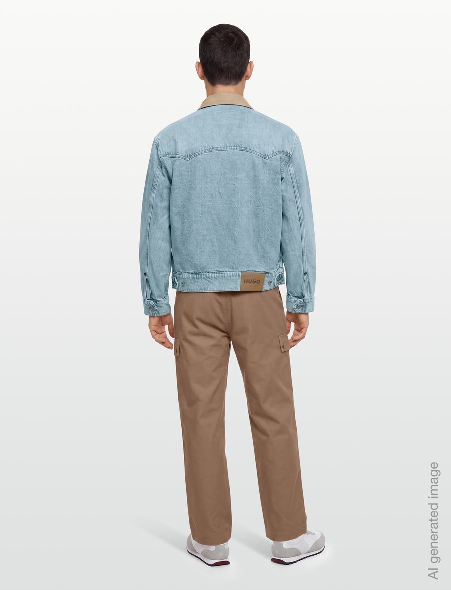 HUGO BLUE - Erlo - ungefütterte denimjacken - light/pastel blue - 4