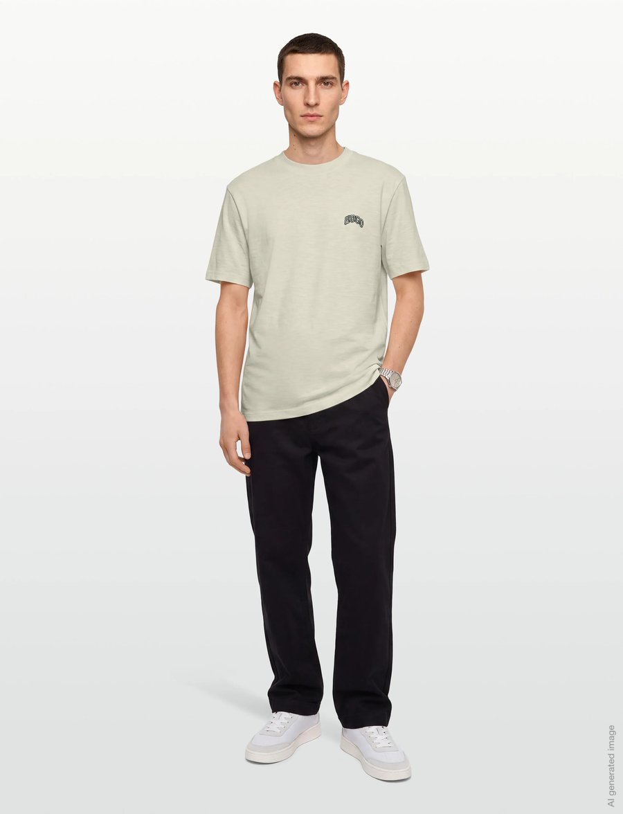 HUGO BLUE - Nowboi - kortærmede t-shirts - open white - 0