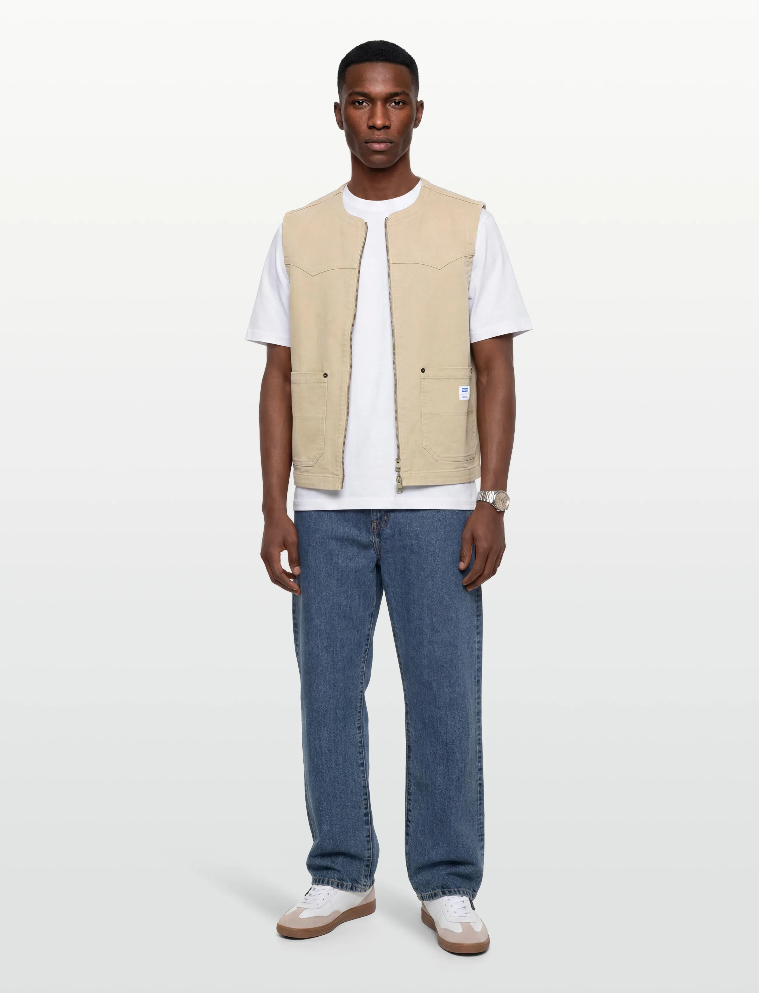 HUGO BLUE - Bridgeley263W1 - vests - medium beige - 0