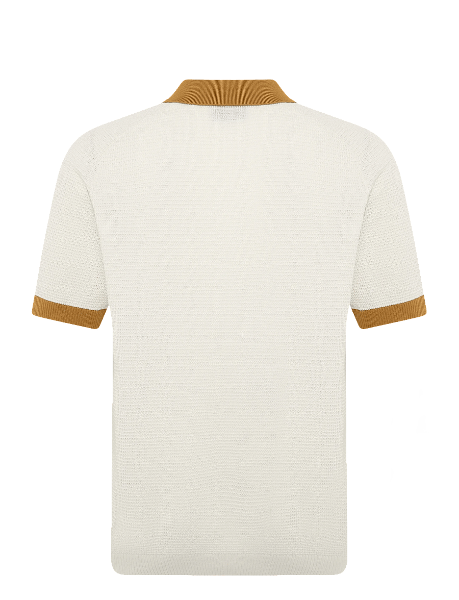 HUGO BLUE - Siablo - langärmlige strick-polohemden - open white - 2