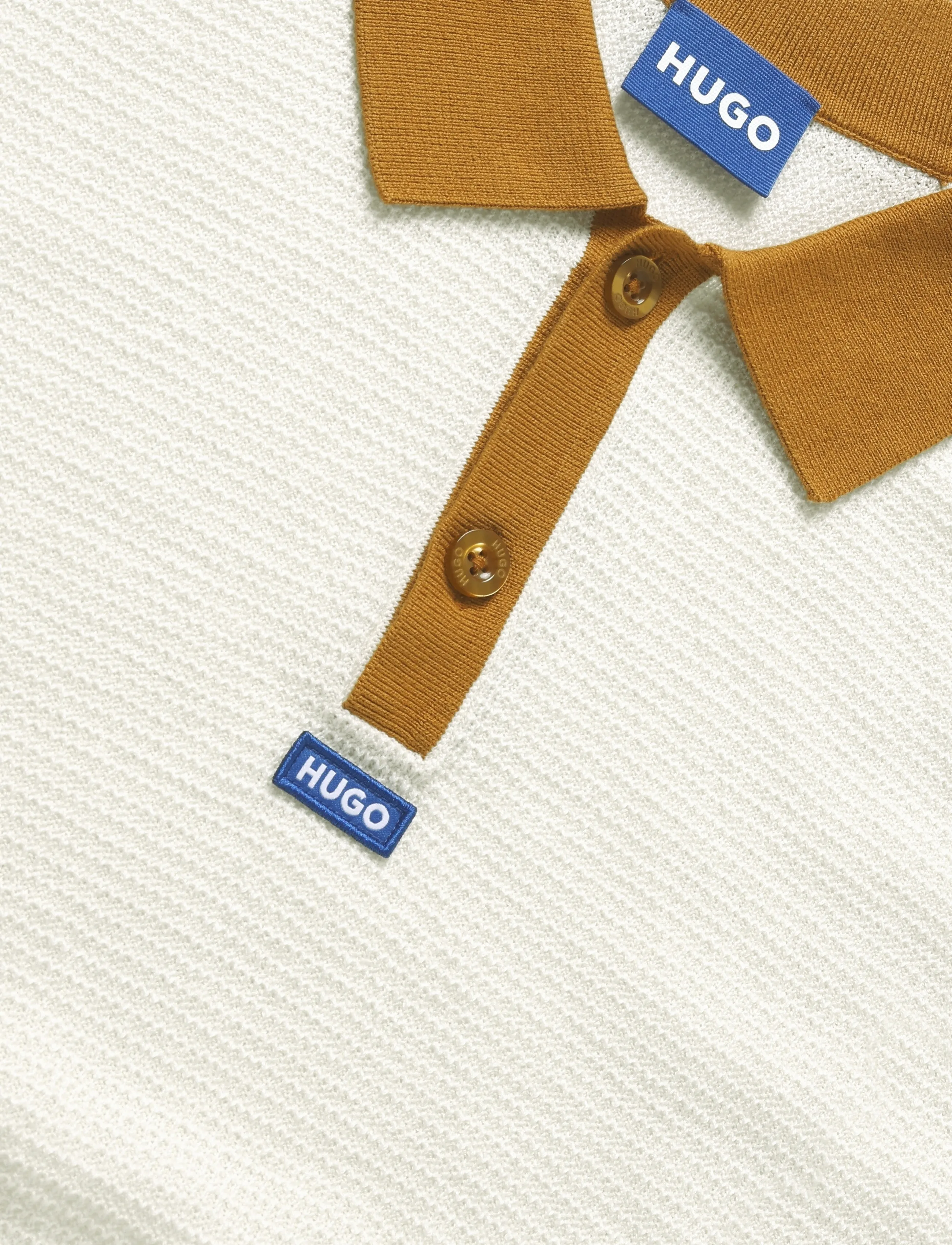 HUGO BLUE - Siablo - langärmlige strick-polohemden - open white - 5