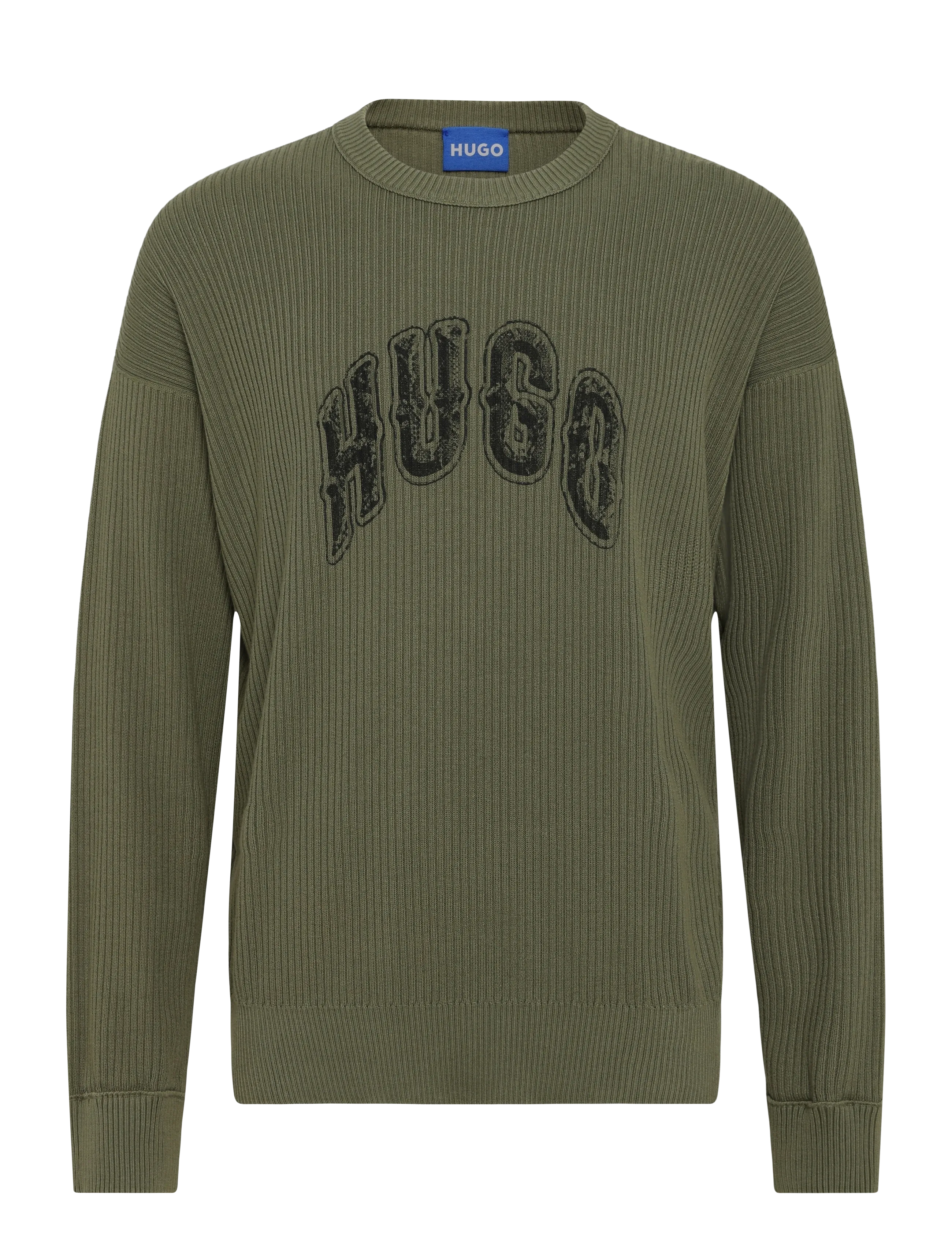 HUGO BLUE Showdy - Strickmode - OPEN GREEN / khaki/green