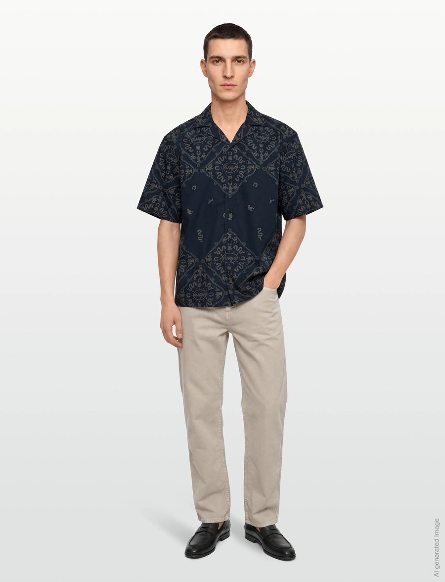 HUGO BLUE - Eligino - gemusterte hemden - dark blue - 0