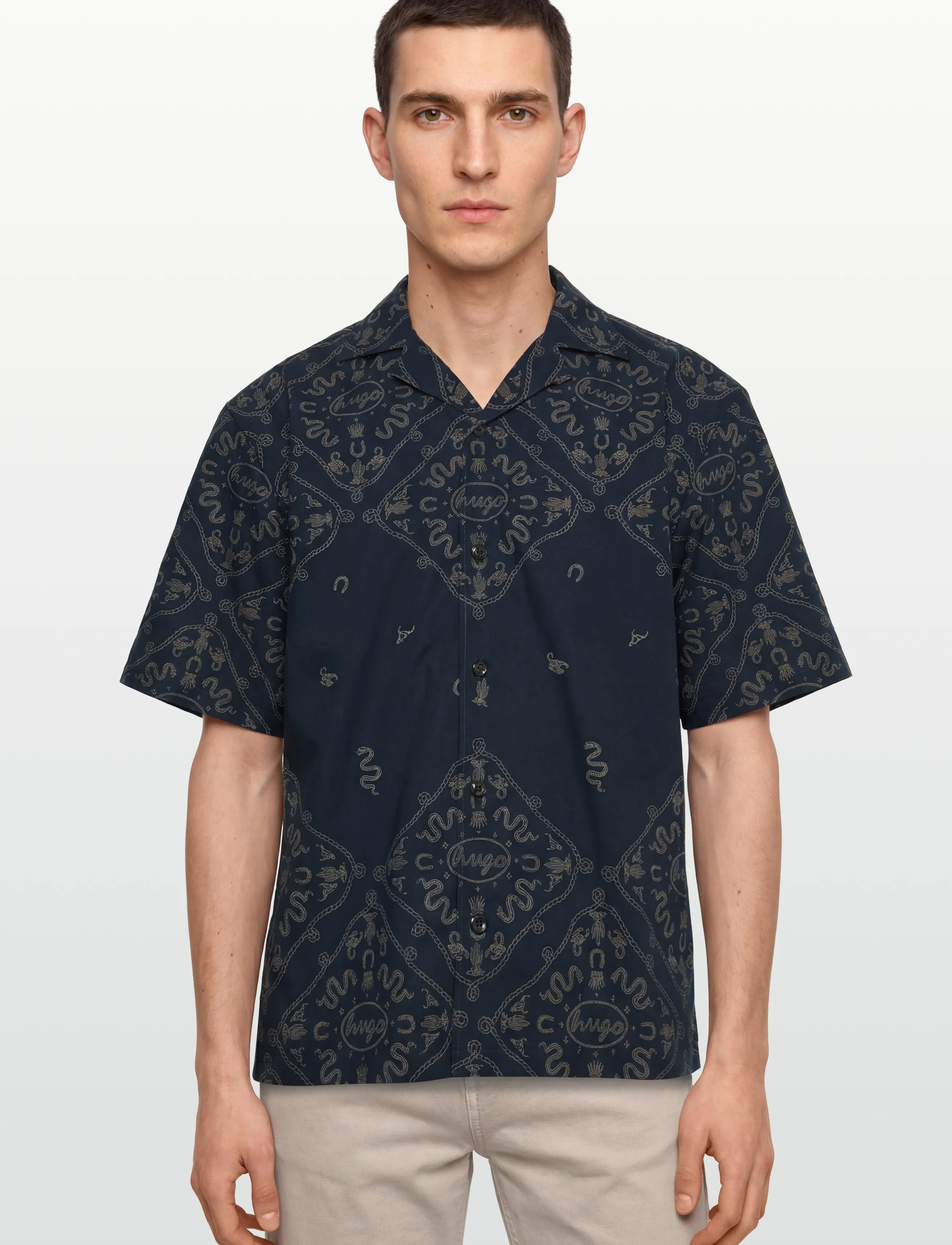 HUGO BLUE - Eligino - mustriga särgid - dark blue - 3