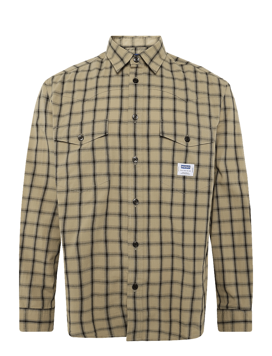 HUGO BLUE - Ebaltow - mustriga särgid - medium beige - 1