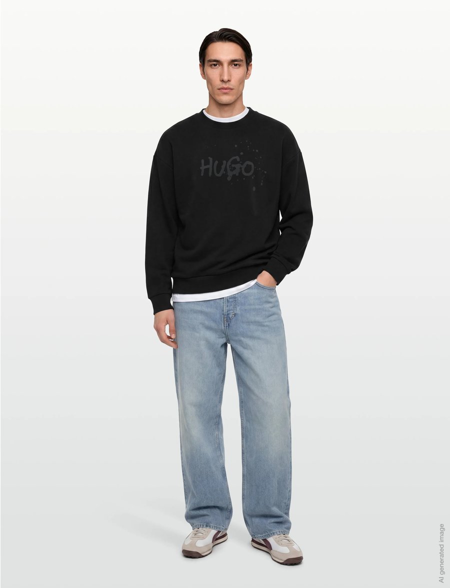 HUGO BLUE - Nierofix_Crew - shop efter stil - black - 0