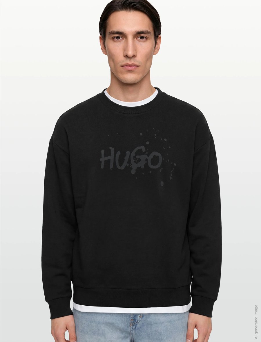 HUGO BLUE - Nierofix_Crew - shop efter stil - black - 3