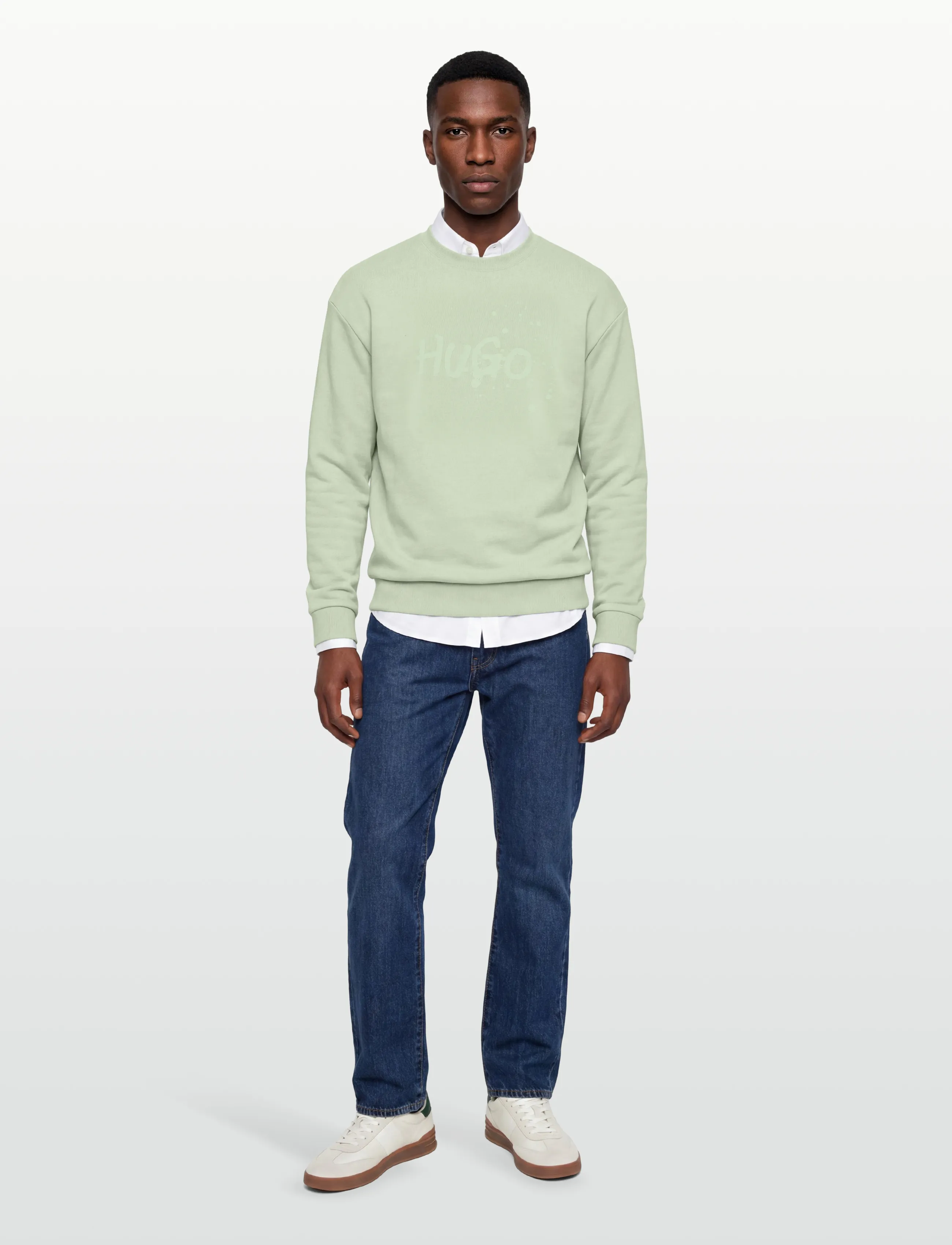 HUGO BLUE Nierofix_Crew - Sweatshirts - OPEN GREEN / green