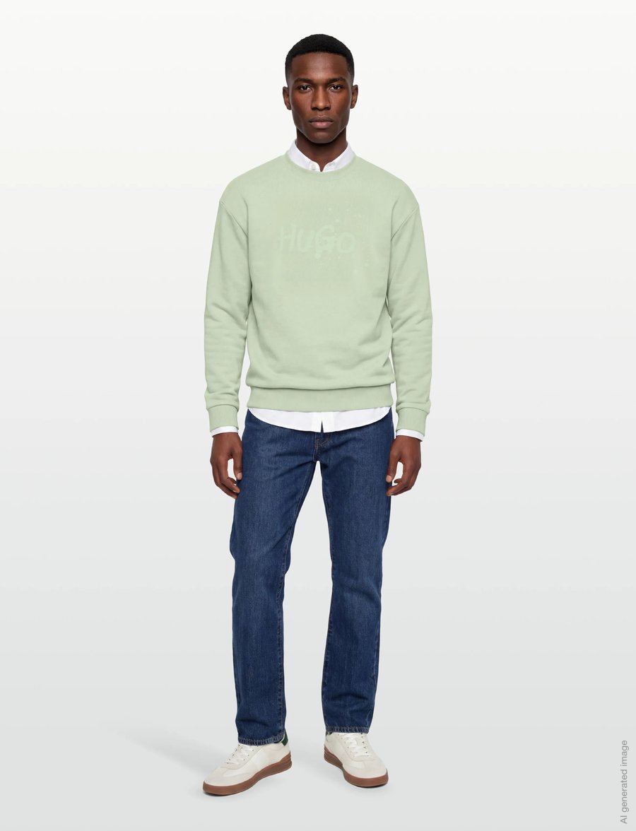 HUGO BLUE - Nierofix_Crew - sweatshirts - open green - 0