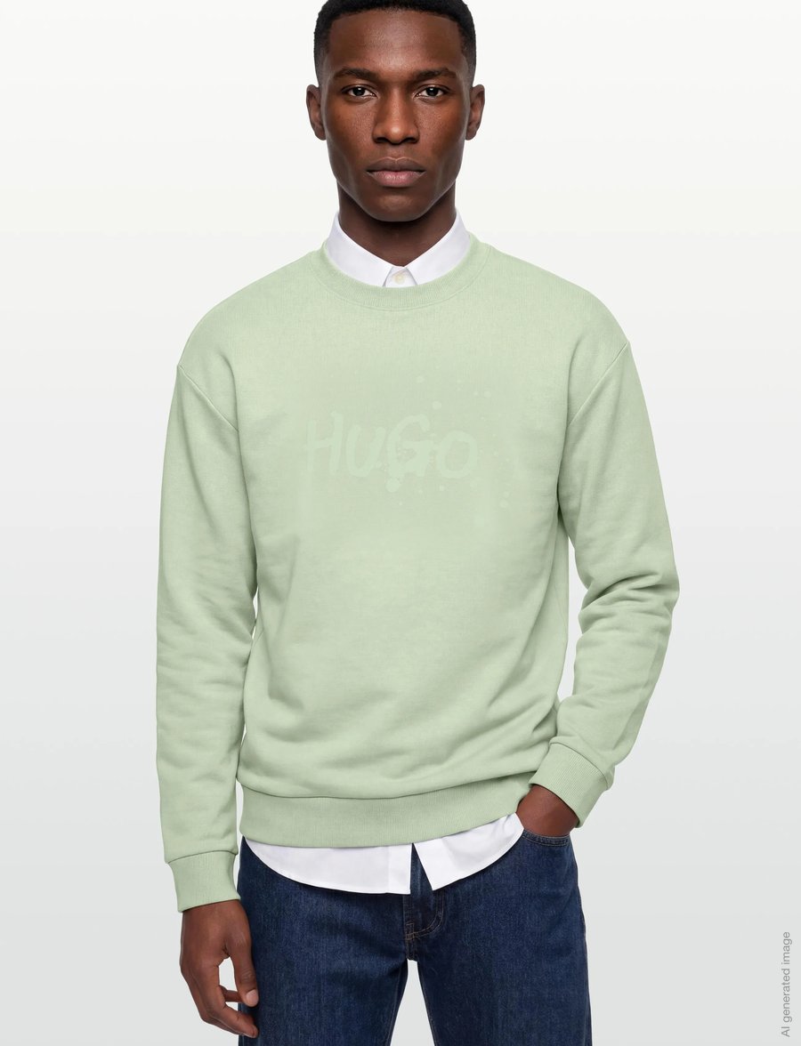 HUGO BLUE - Nierofix_Crew - sweatshirts - open green - 3