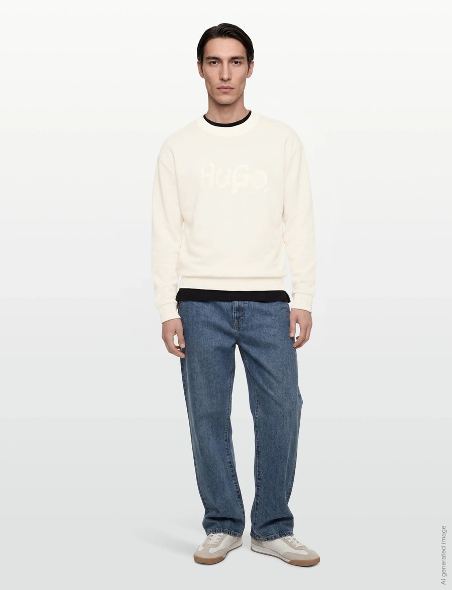 HUGO BLUE - Nierofix_Crew - shoppa efter stil - open white - 0