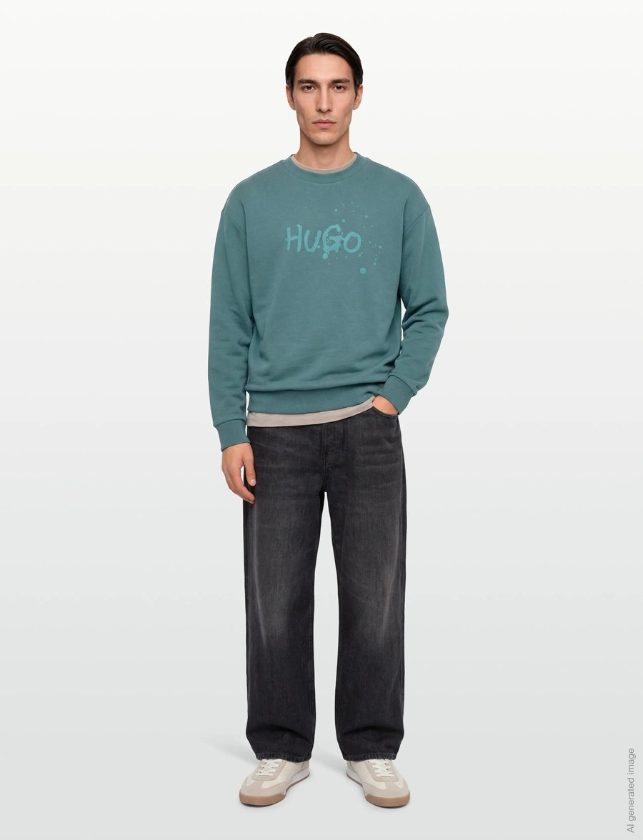 HUGO BLUE - Nierofix_Crew - shoppa efter stil - turquoise/aqua - 0