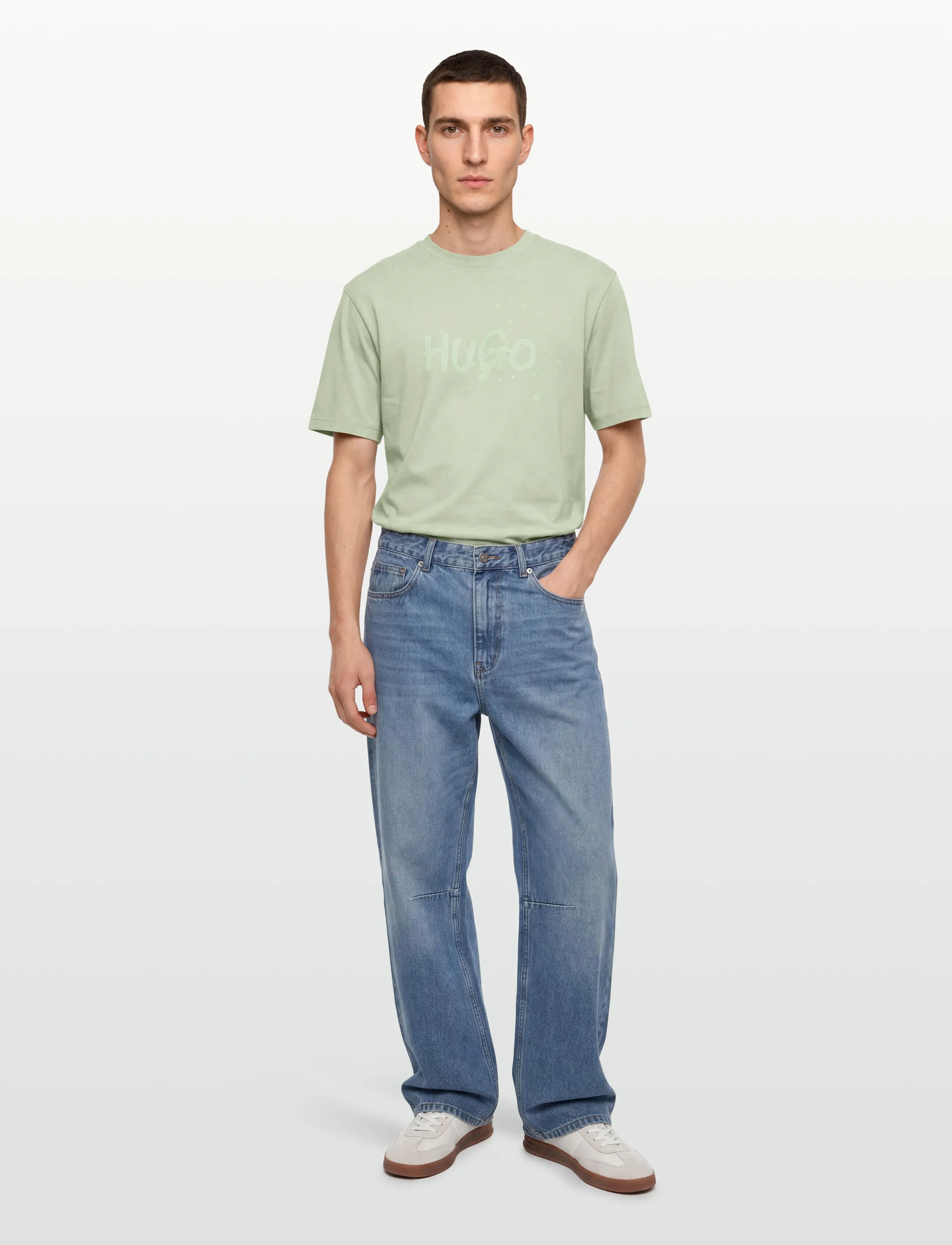 HUGO BLUE Nierofix_U261 - Lühikeste varrukatega T-särgid - OPEN GREEN / green