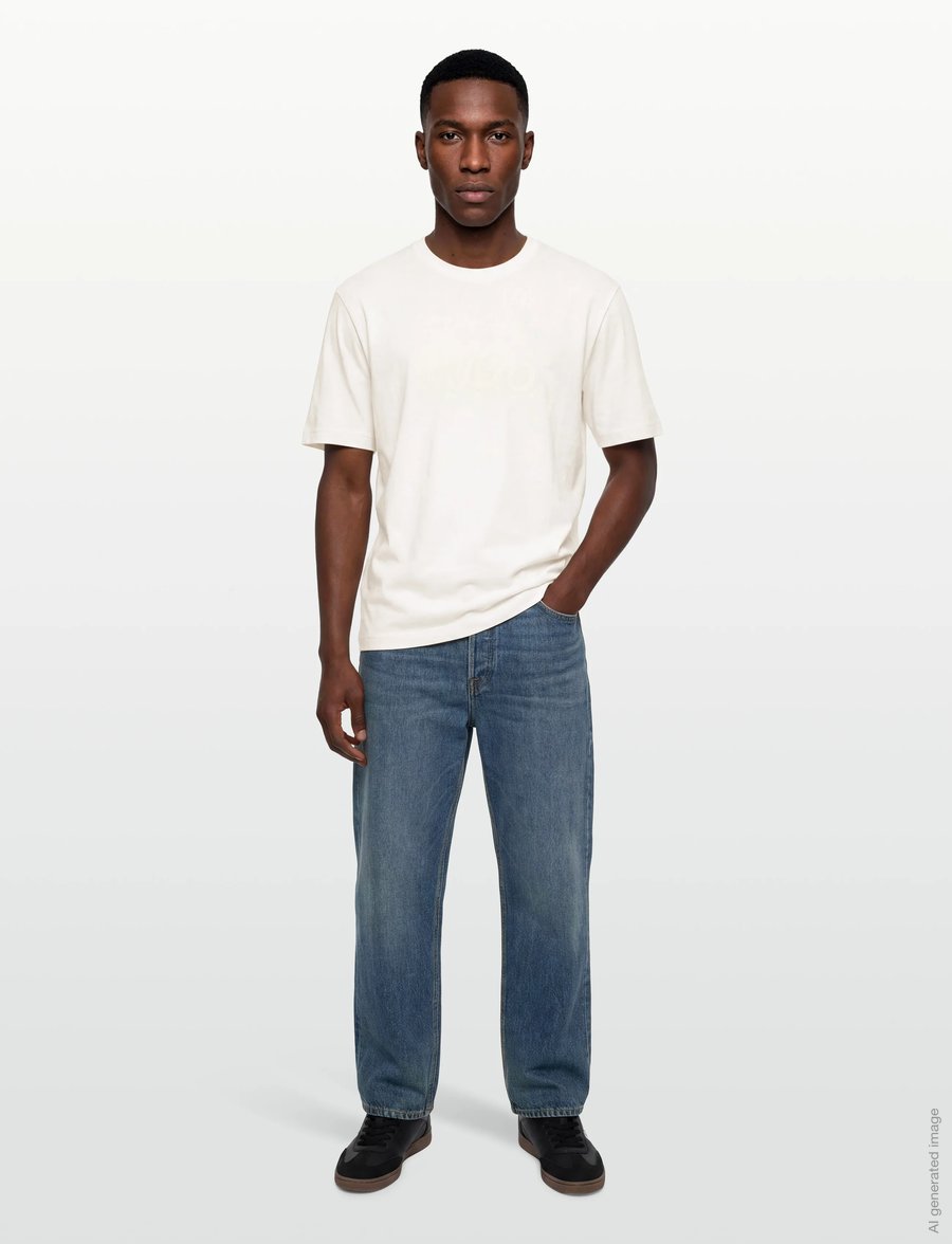 HUGO BLUE - Nierofix_U261 - kortærmede t-shirts - open white - 0