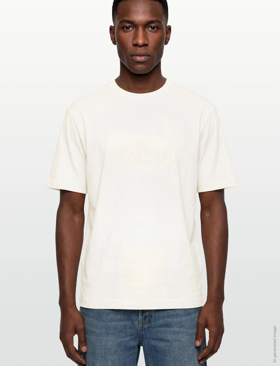 HUGO BLUE - Nierofix_U261 - kortærmede t-shirts - open white - 3
