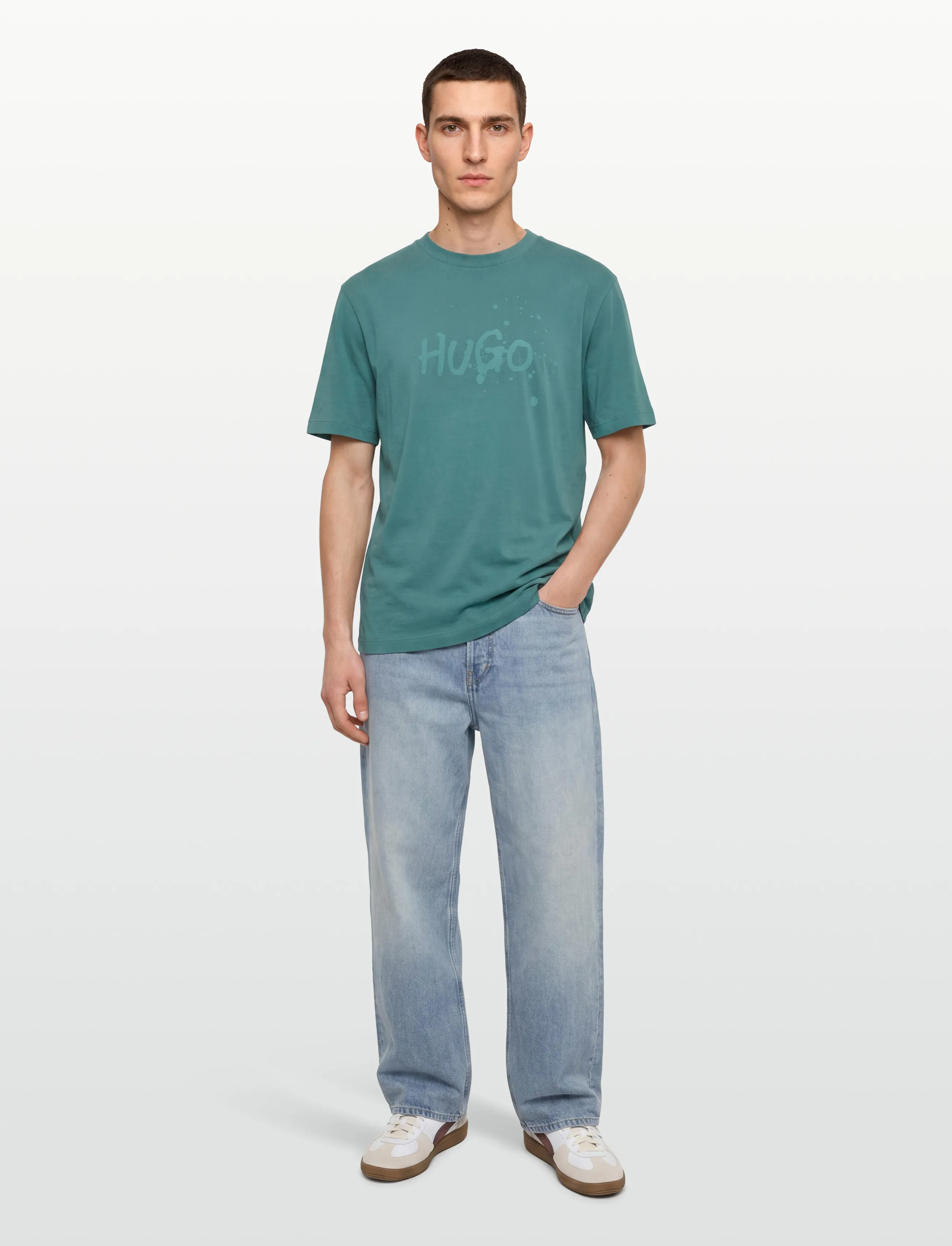 HUGO BLUE Nierofix_U261 - Short-sleeved t-shirts - TURQUOISE/AQUA / blue