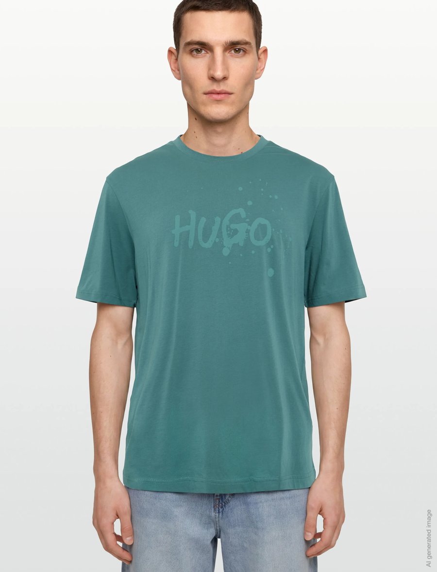 HUGO BLUE - Nierofix_U261 - kurzärmelige t-shirts - turquoise/aqua - 4