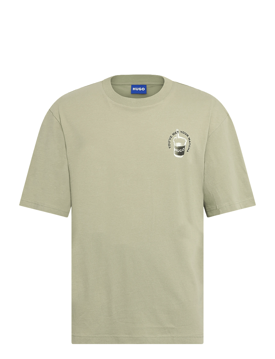 HUGO BLUE - Nurobos - kurzärmelige t-shirts - beige overflow - 0